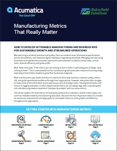 Manufacturing Metrics That Really Matter Playbook