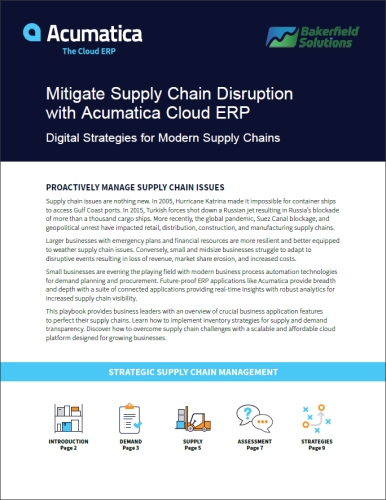 Mitigate Supply Chain Disruption with Acumatica Cloud ERP