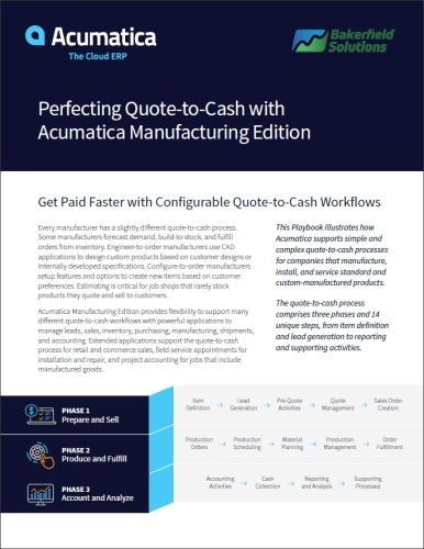 Perfecting Quote-to-Cash with Acumatica Manufacturing Edition