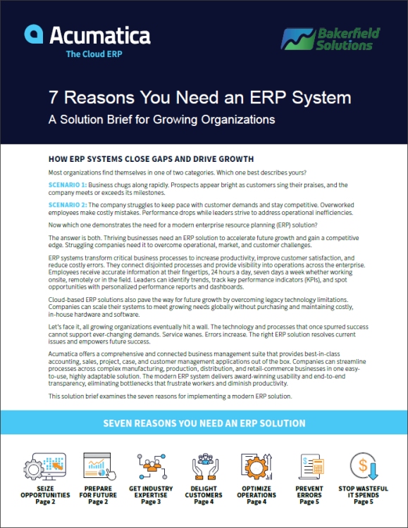 7 Reasons You Need an ERP System